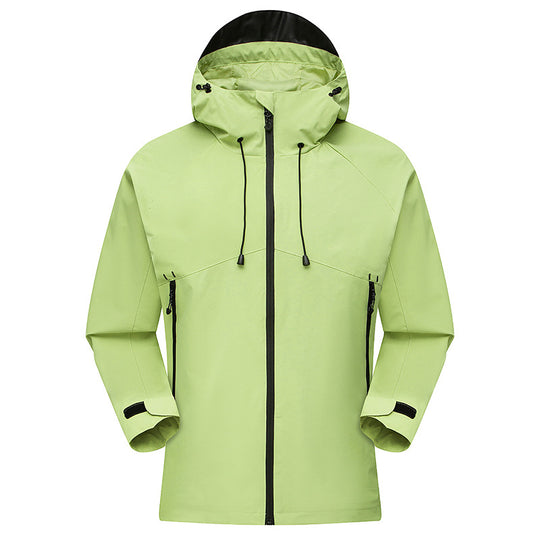 Herren Wasserdichter High-Visibility Shellparka mit atmungsaktiver Membran, verstellbarer Kapuze und Belüftung Nord Taschen