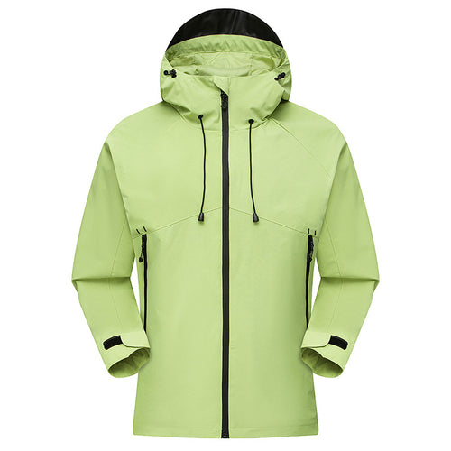 Herren Wasserdichter High-Visibility Shellparka mit atmungsaktiver Membran, verstellbarer Kapuze und Belüftung Nord Taschen