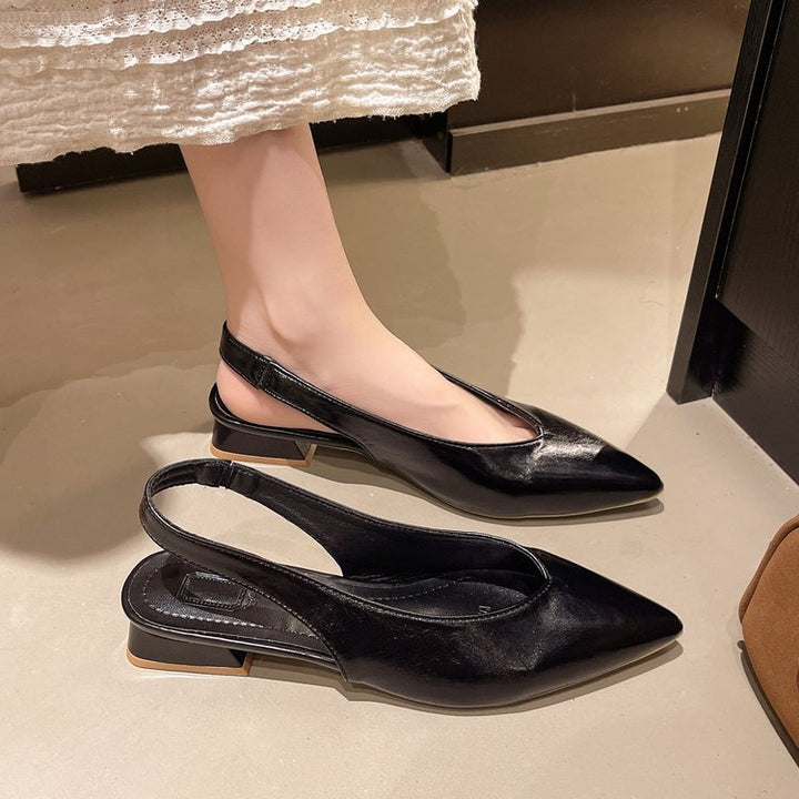 Damen Slingback-Pumps mit elegantem spitzen Design und modischem Blockabsatz