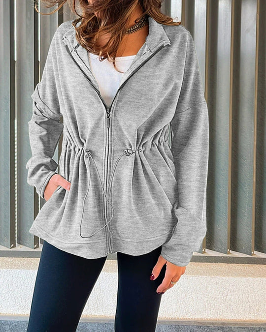 Damen Modische Sportjacke mit Taillenregulierung Nord Taschen