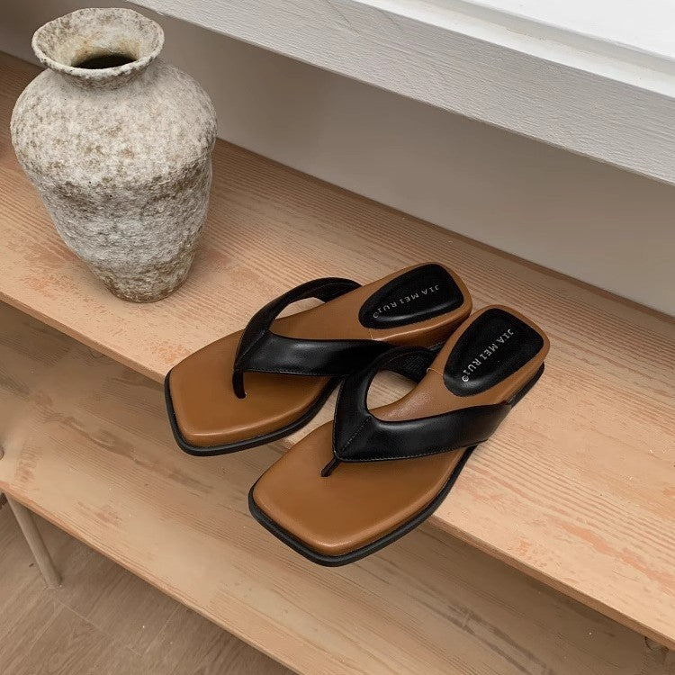 Damen elegante Flip-Flop Pantoletten mit modischem Design und rutschfester Sohle