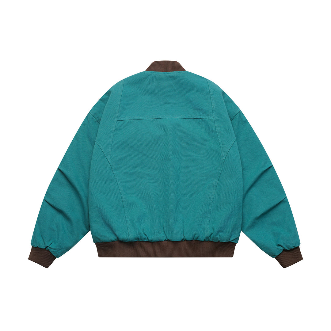 Unisex Leicht wattierte Oversize-Bomberjacke mit rippenkragen und diagonal eingesetzten Taschen Nord Taschen