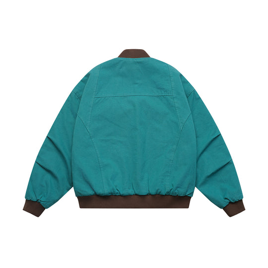 Unisex Leicht wattierte Oversize-Bomberjacke mit rippenkragen und diagonal eingesetzten Taschen Nord Taschen