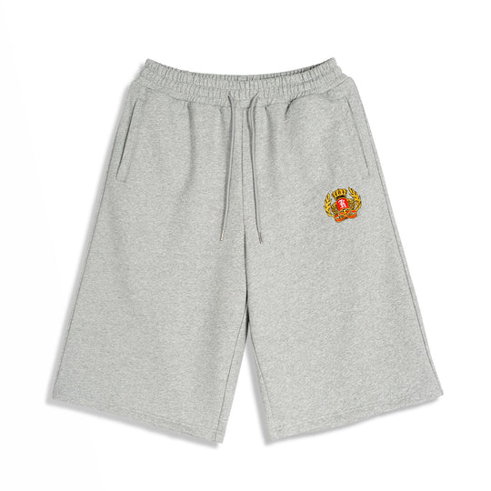 Herren Knieumspielende French-Terry Sweatshorts mit Kordelzug und gesticktem Wappen Nord Taschen