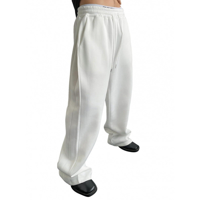 Damen weite Oversize Jogginghose mit tiefem Schritt, elastischem Bund und Kordelzug Nord Taschen