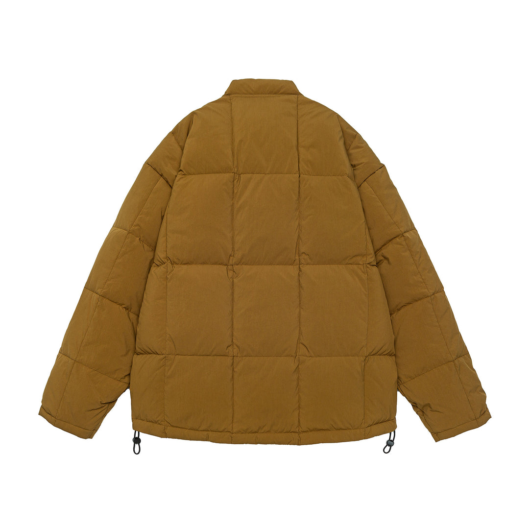 Herren Boxy gesteppte Isolationsjacke mit Stehkragen, Kordelzug und Logo-Applikation Nord Taschen