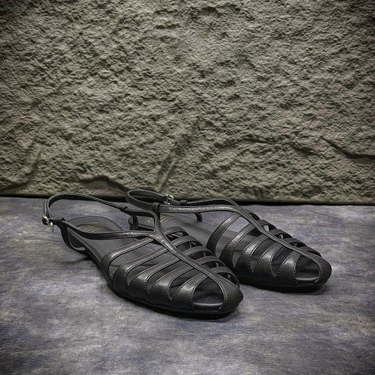 Damen elegante Zehentrenner mit geflochtenem Riemchen-Design