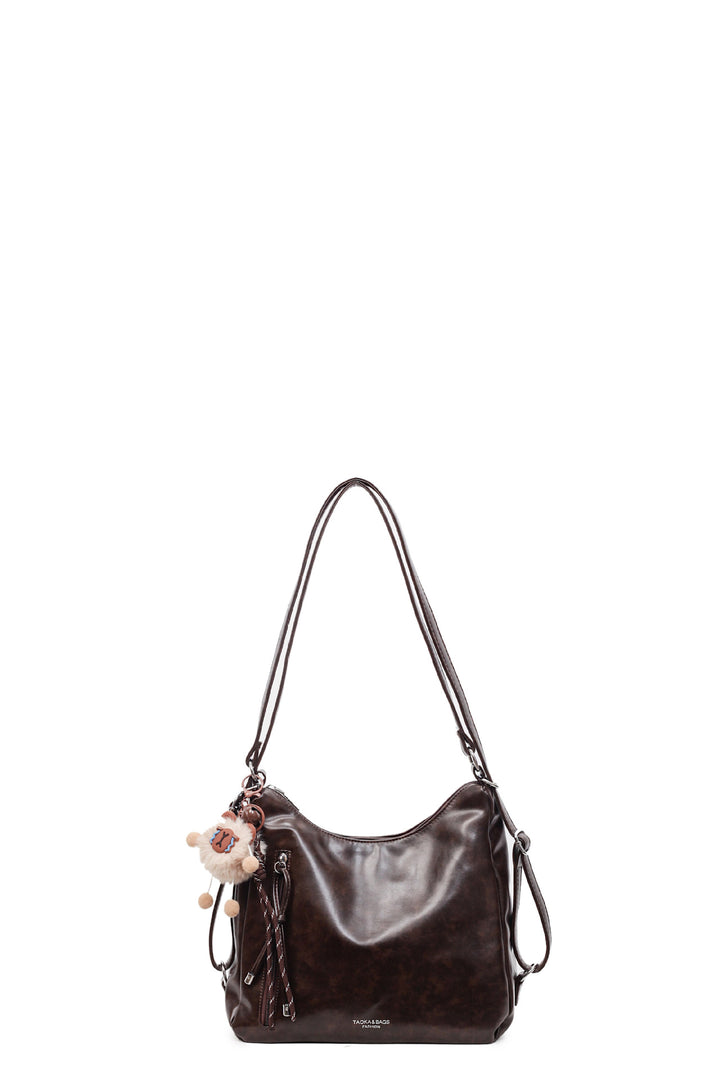 Damen praktische Handtasche mit verspieltem Anhänger Nord Taschen
