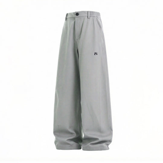 Damen Weite High‑Waist Palazzohose aus Baumwollmix mit elastischem Seitenbund und Bundschlaufen Nord Taschen