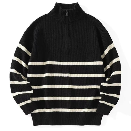 Herren Modischer Strickpullover mit Stehkragen Nord Taschen