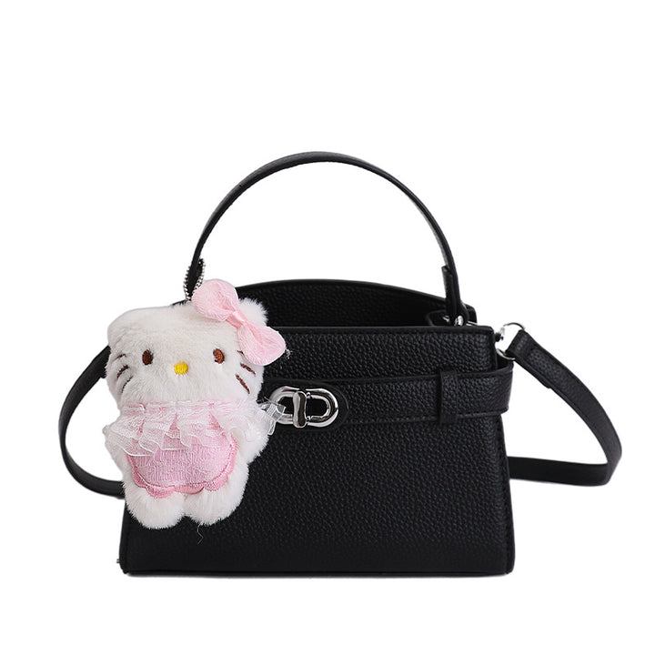 Damen trendige Handtasche mit verspieltem Tieranhänger Nord Taschen