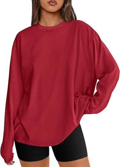 Damen Lässiger Oversized Pullover Nord Taschen