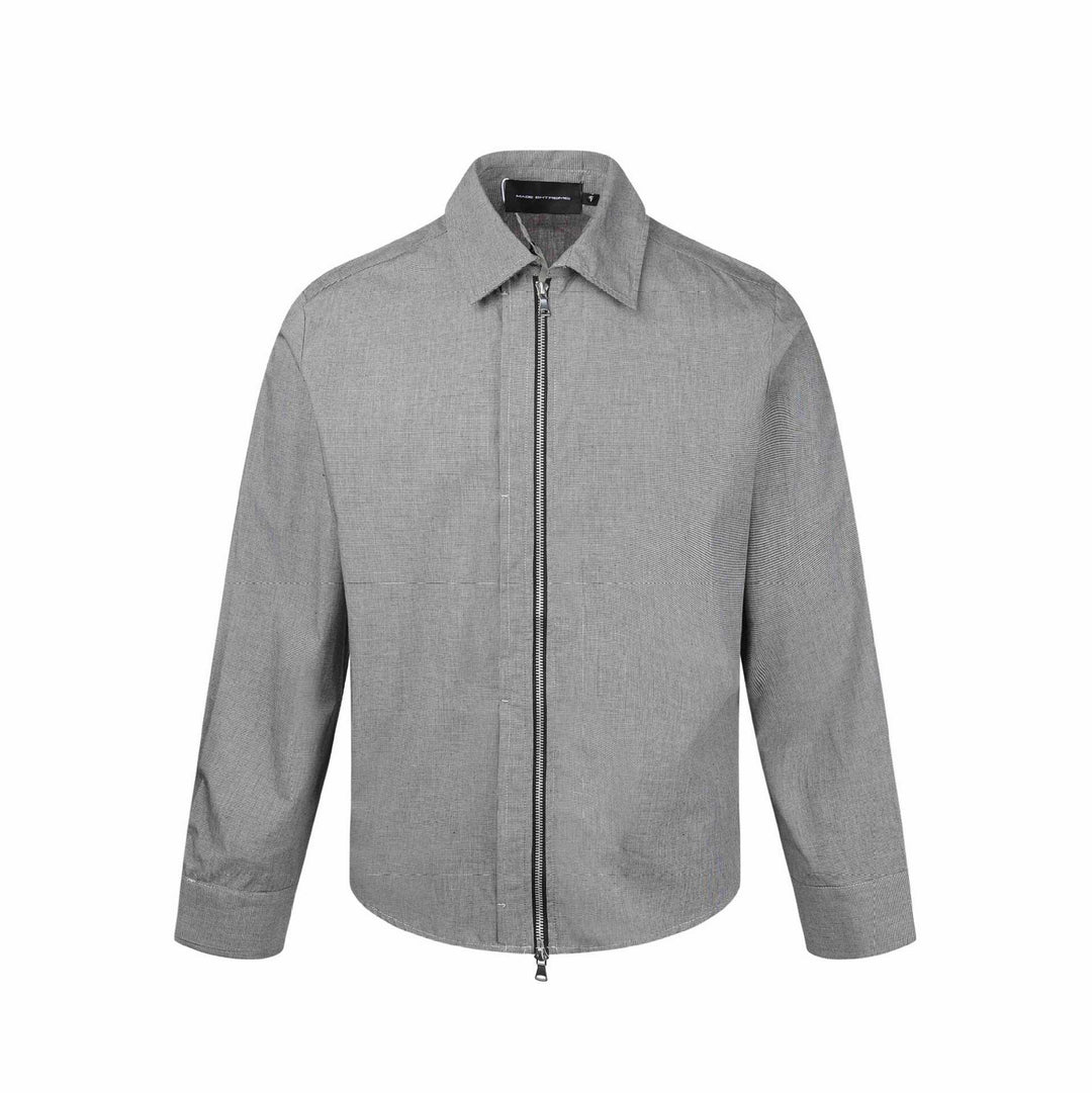 Herren Kurzjacke mit Hemdkragen, Zwei‑Wege‑Reißverschluss und feiner Struktur Nord Taschen
