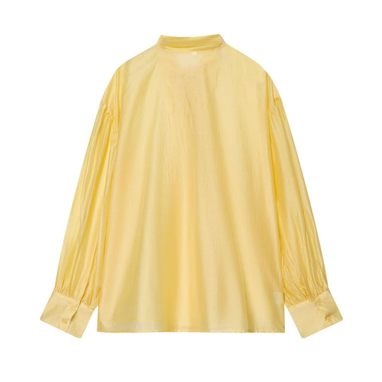 Damen Bluse mit Schleifenkragen und voluminösen Ballonärmeln Nord Taschen