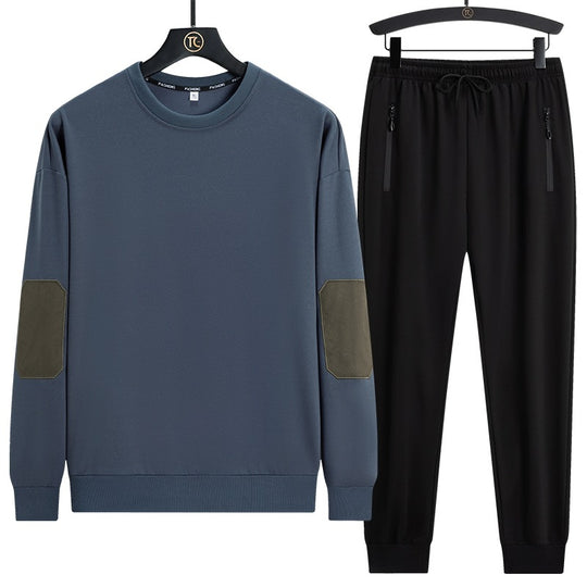 Herren Sportives Lounge-Set aus Funktionsfleece mit Ellenbogenpatches & Reißverschlusstaschen Nord Taschen