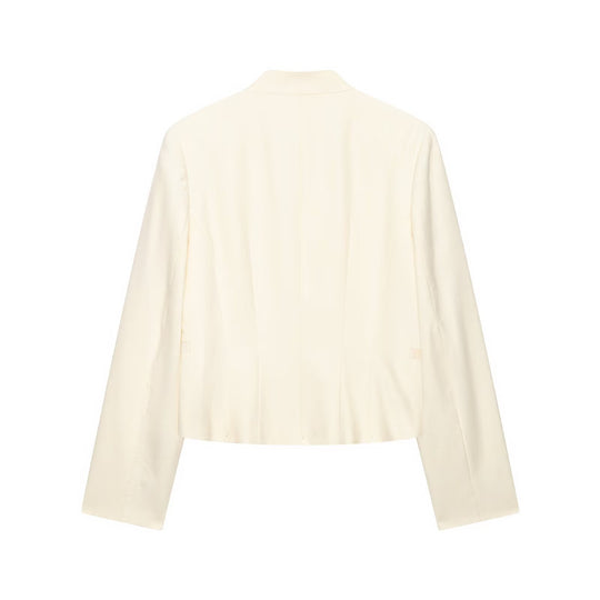 Damen Cropped Militärblazer mit Stehkragen, Zierstreifen und goldenen Statementknöpfen Nord Taschen