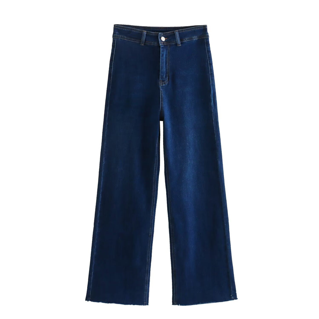 Damen weite High‑Waist Worker‑Hose mit aufgesetzten Gesäßtaschen Nord Taschen
