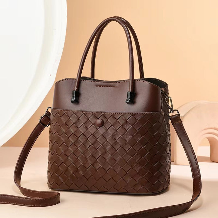 Damen Flecht-Handtasche mit abnehmbarem Schulterriemen Nord Taschen