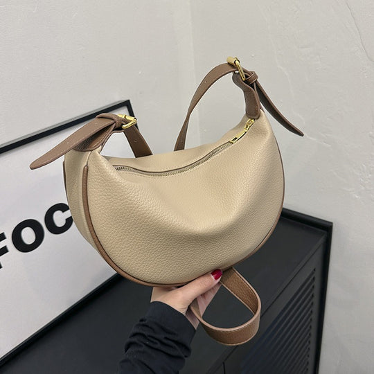 Damen moderne Umhängetasche aus hochwertigem Leder mit elegantem Reißverschluss Nord Taschen
