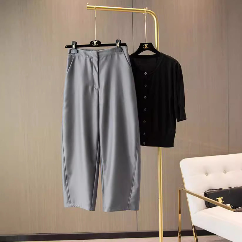 Damen Elegante weite Stoffhose Nord Taschen