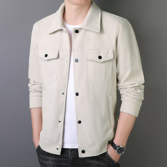 Herren Cordjacke im Truckerstil mit Druckknopfleiste Nord Taschen