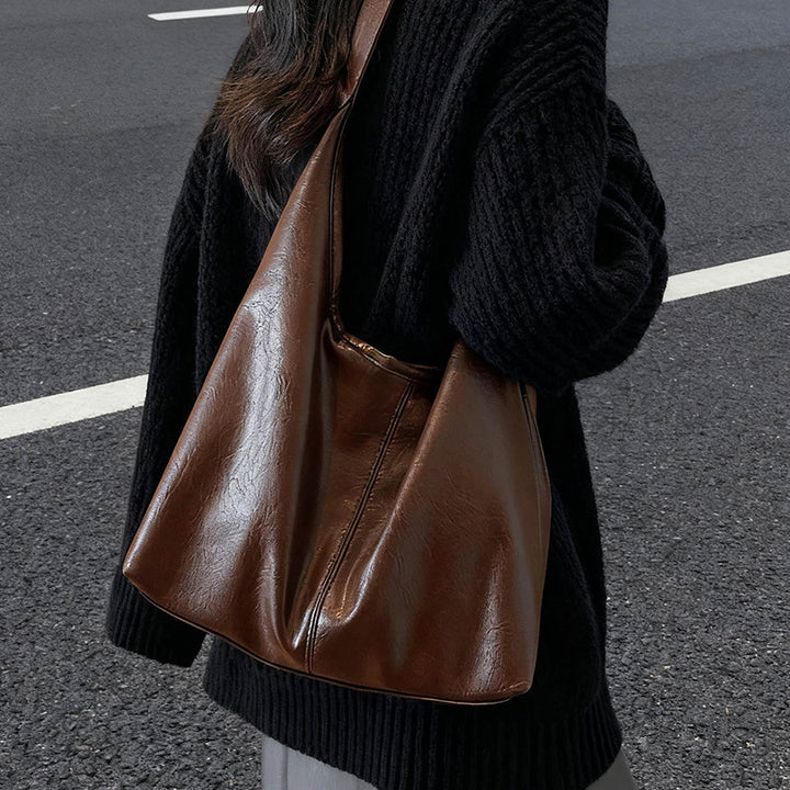 Damen lässige Schultertasche aus veganem Leder Nord Taschen