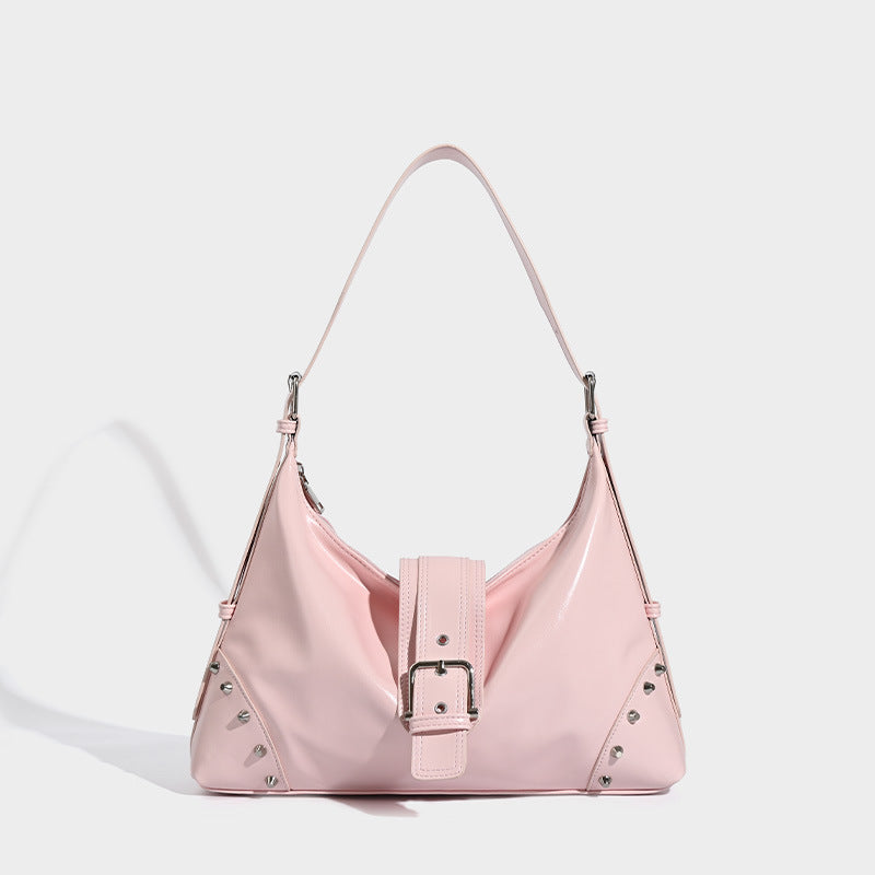 Damen elegante Schultertasche mit modischen Nietenakzenten Nord Taschen