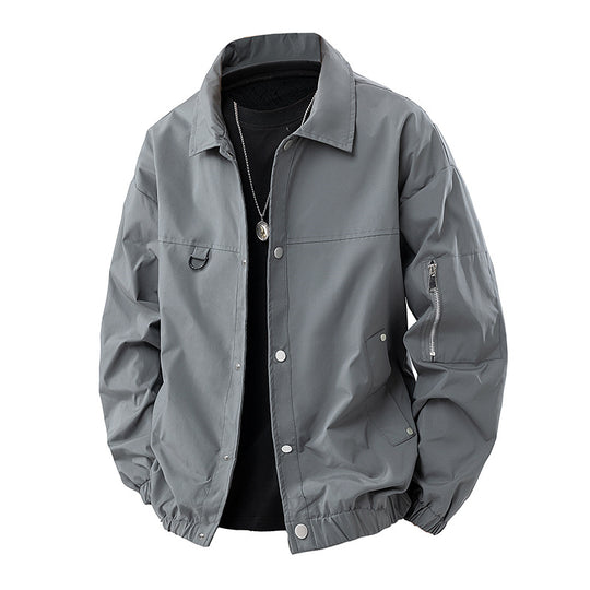 Herren Leichte Utility-Coachjacke mit Druckknopfverschluss, Ärmel-Reißverschluss & elastischem Saum Nord Taschen