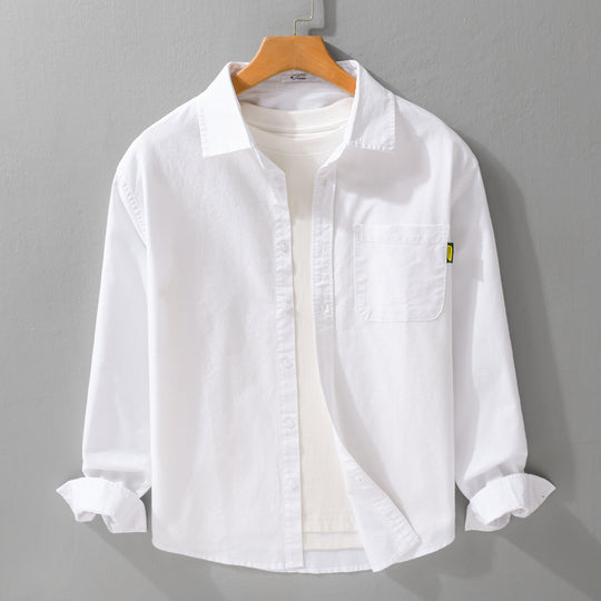 Damen Leichtes Baumwoll-Overshirt mit Kentkragen, aufgesetzter Brusttasche und Relaxed-Fit Nord Taschen
