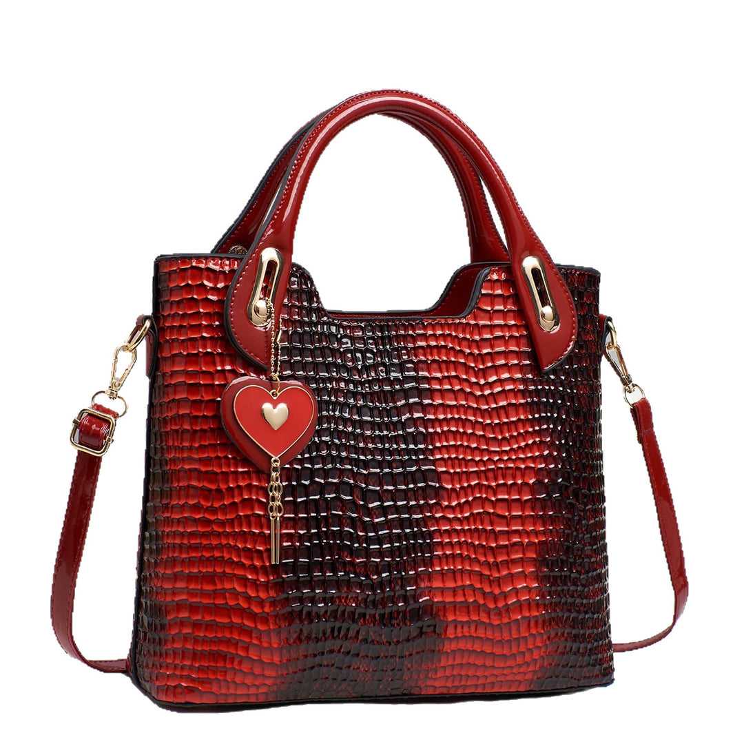 Damen elegante Handtasche mit luxuriösem Krokodil-Look Nord Taschen