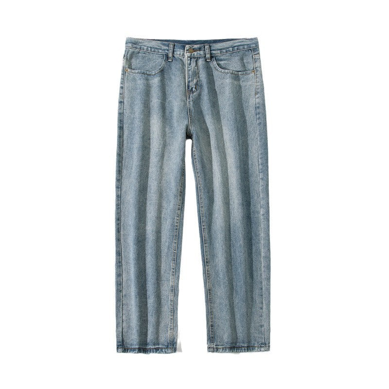 Damen Weite Straight‑Fit Jeans mit hohem Bund, umgeschlagenem Saum und leichter Vintage‑Waschung Nord Taschen