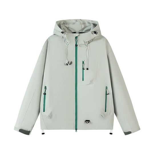 Damen technische Outdoor-Jacke mit Material und verstellbarem Kapuzensystem Avellé