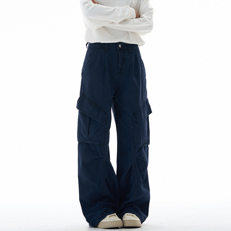 Damen weite Cargohose mit tiefem Schritt und aufgesetzten Taschen Nord Taschen