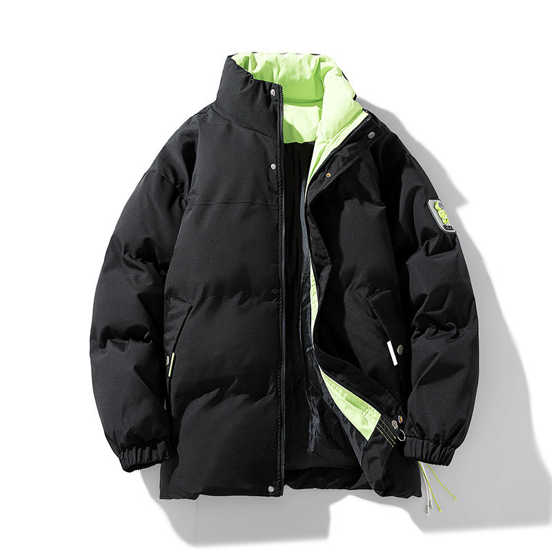 Damen Wattierte Steppjacke mit hohem Stehkragen, kontrastiertem Futter und Kordelzug Nord Taschen