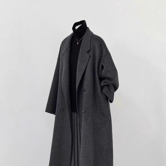 Damen Oversized Wollmantel Nord Taschen