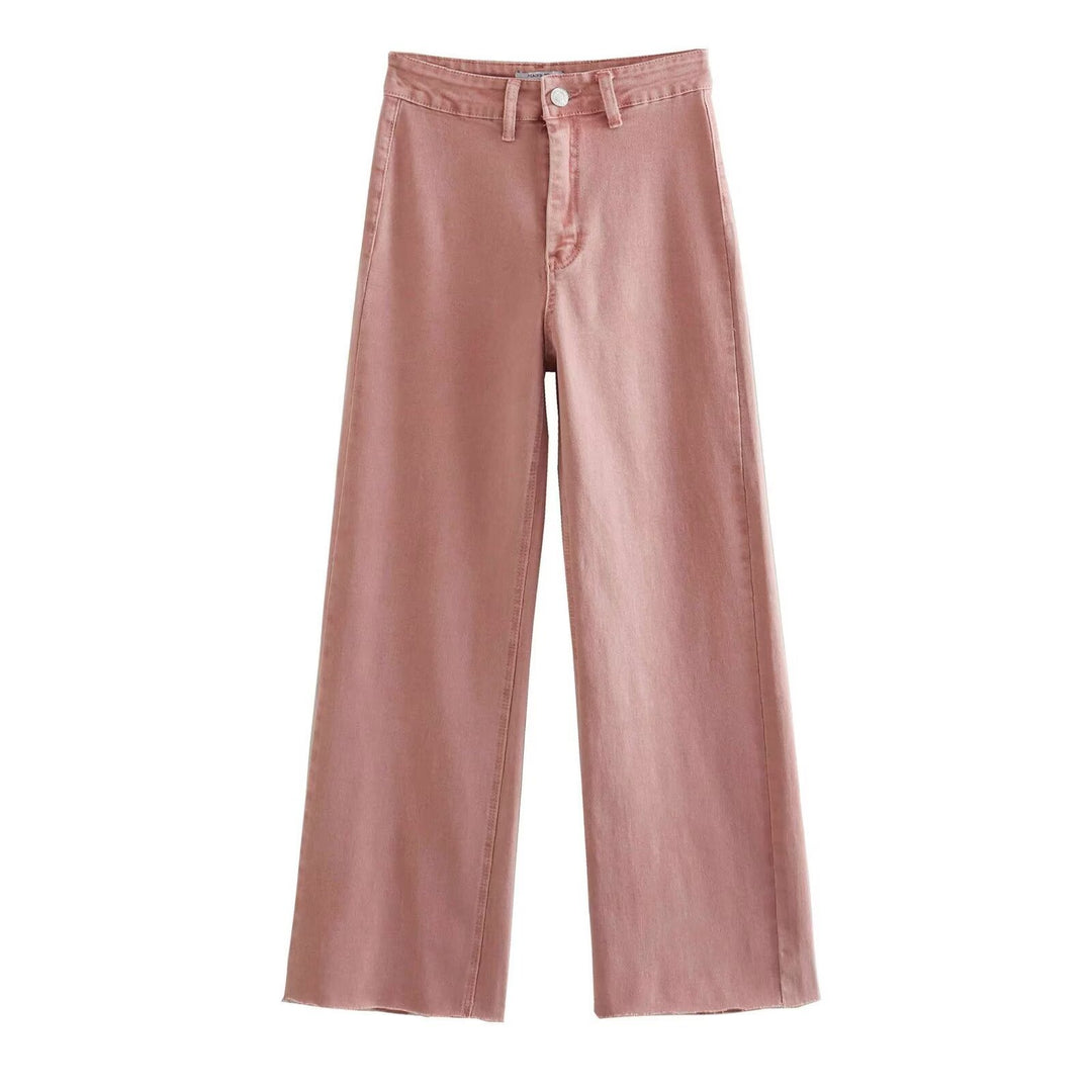 Damen weite High‑Waist Worker‑Hose mit aufgesetzten Gesäßtaschen Nord Taschen