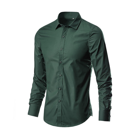 Herren Slim-Fit Businesshemd aus Stretch-Baumwollmix mit Kentkragen Nord Taschen