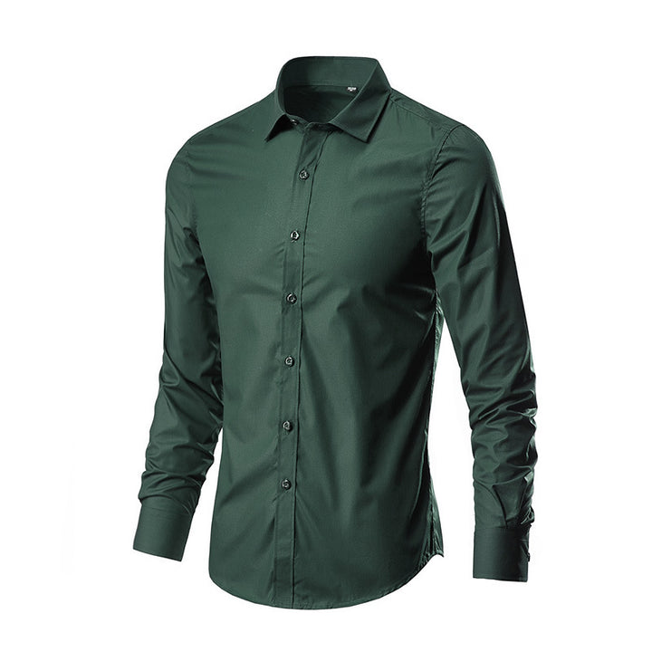 Herren Slim-Fit Businesshemd aus Stretch-Baumwollmix mit Kentkragen Nord Taschen