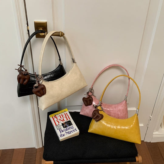 Damen Hobo-Tasche aus hochwertigem Kunstleder mit Kroko-Prägung Nord Taschen