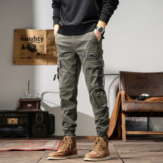 Herren Cargo-Jogginghose mit Multifunktions‑Taschen, verstellbaren Riemen & gerippten Bündchen Nord Taschen