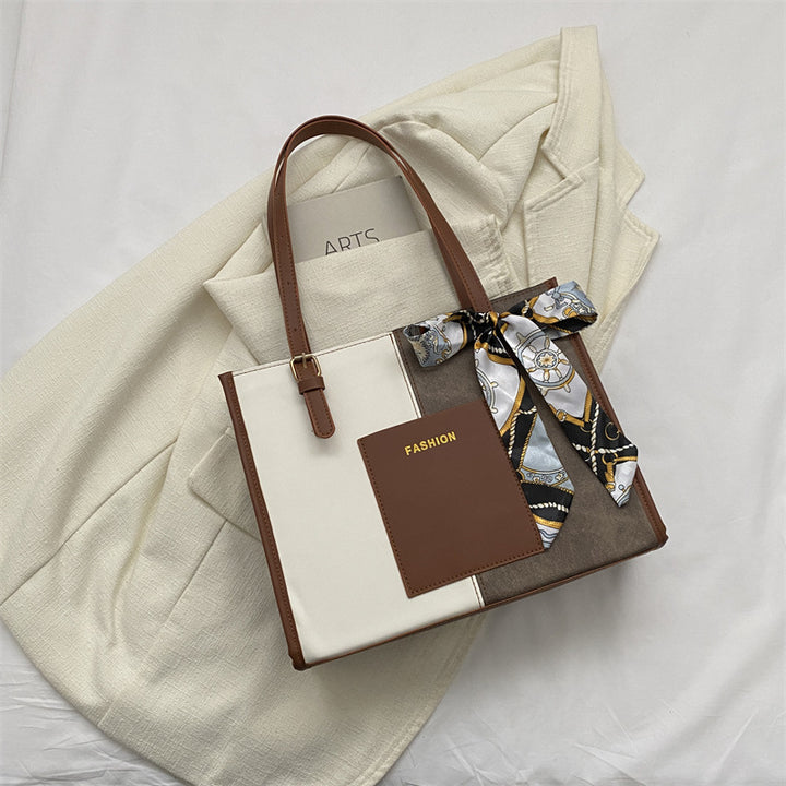 Damen Tote-Tasche mit modischem Design und dekorativem Seidenband Nord Taschen