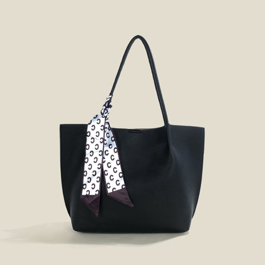 Damen Tote-Tasche mit eleganter Struktur und abnehmbarem Seiden-Schal Nord Taschen