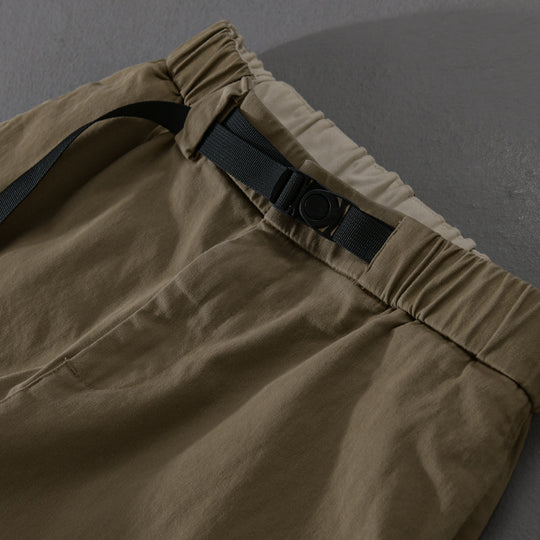 Herren Lässige Tapered‑Cargohose mit elastischem Bund und integriertem Webbing‑Gürtel Nord Taschen