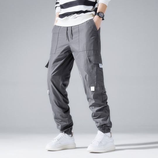 Herren Multifunktionale Cargo-Jogginghose mit Klapp‑ und Gurt-Details Nord Taschen