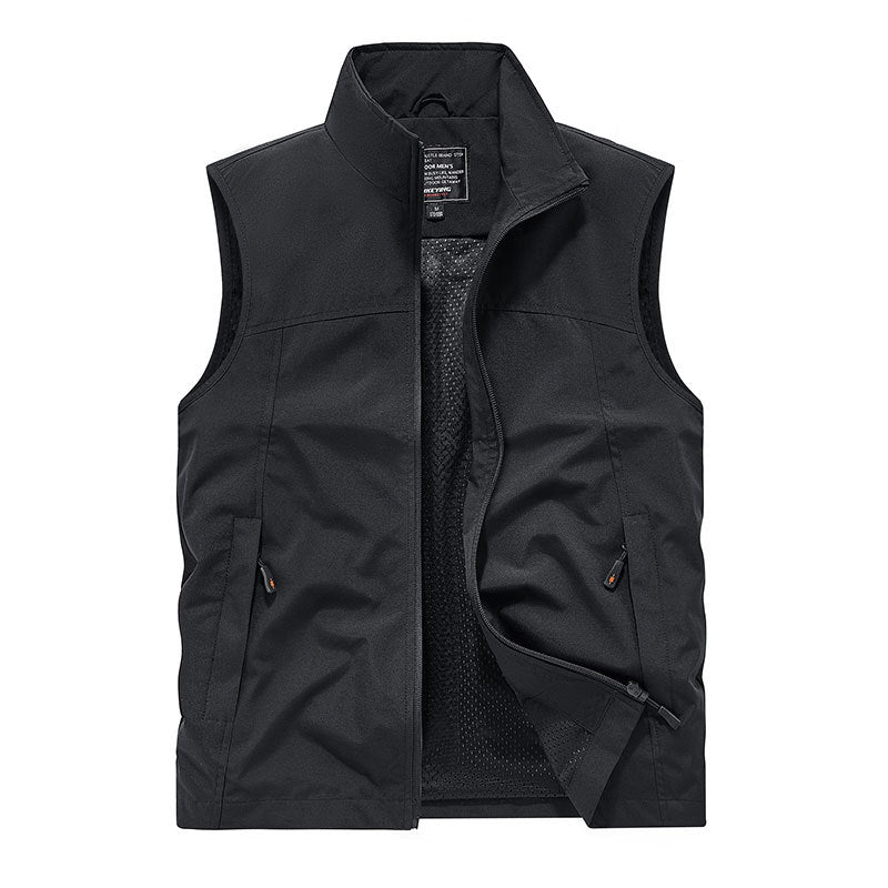 Herren Softshell-Weste mit Mesh-Innenfutter, windabweisend & Reißverschlusstaschen Nord Taschen