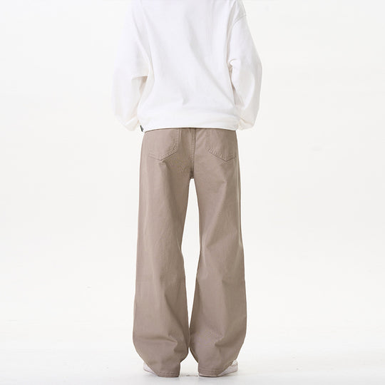 Unisex Weit geschnittene Chinohose mit tiefem Schritt und lässigem Bund Nord Taschen