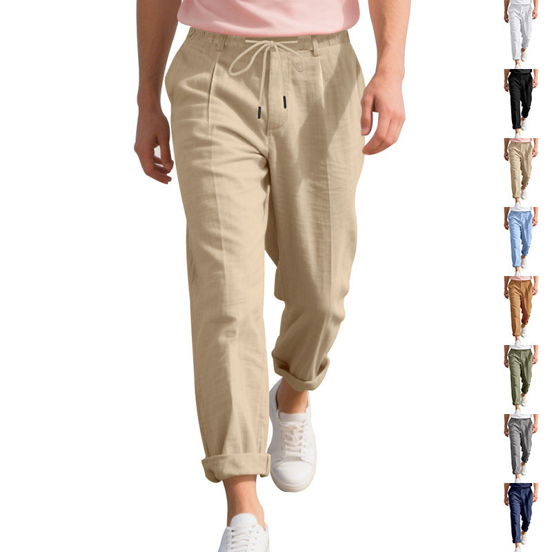 Herren leichte, atmungsaktive Strandhose mit verstellbarem Kordelzug und praktischen seitlichen Taschen
