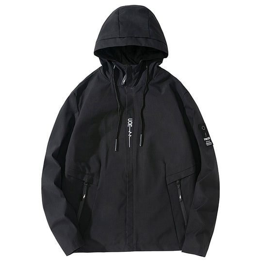 Herren Leichte Kapuzen-Softshelljacke im urbanen Utility-Stil mit verstellbarer Kapuze und verdecktem Reißverschluss Nord Taschen