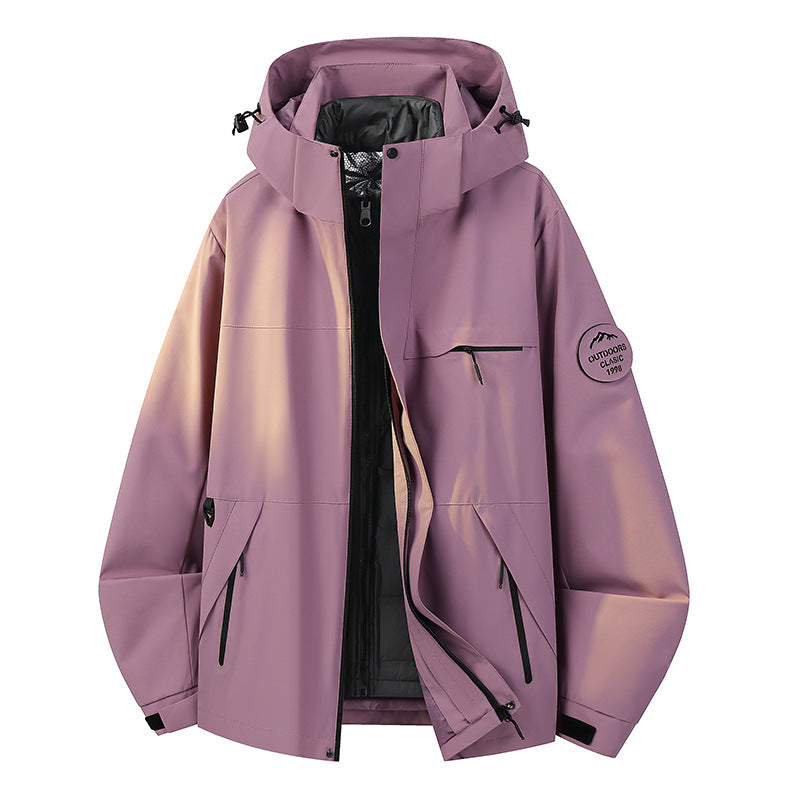 Herren Wetterfeste dreilagige Hardshelljacke mit verstellbarer Kapuze, verschweißten Nähten & Multifunktionstaschen Nord Taschen