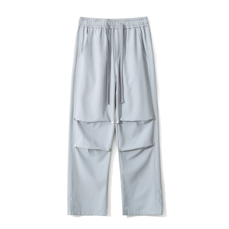 Damen Locker geschnittene Cargo-Hose mit Druckknopf‑Paneelen und Tunnelzugbund Nord Taschen